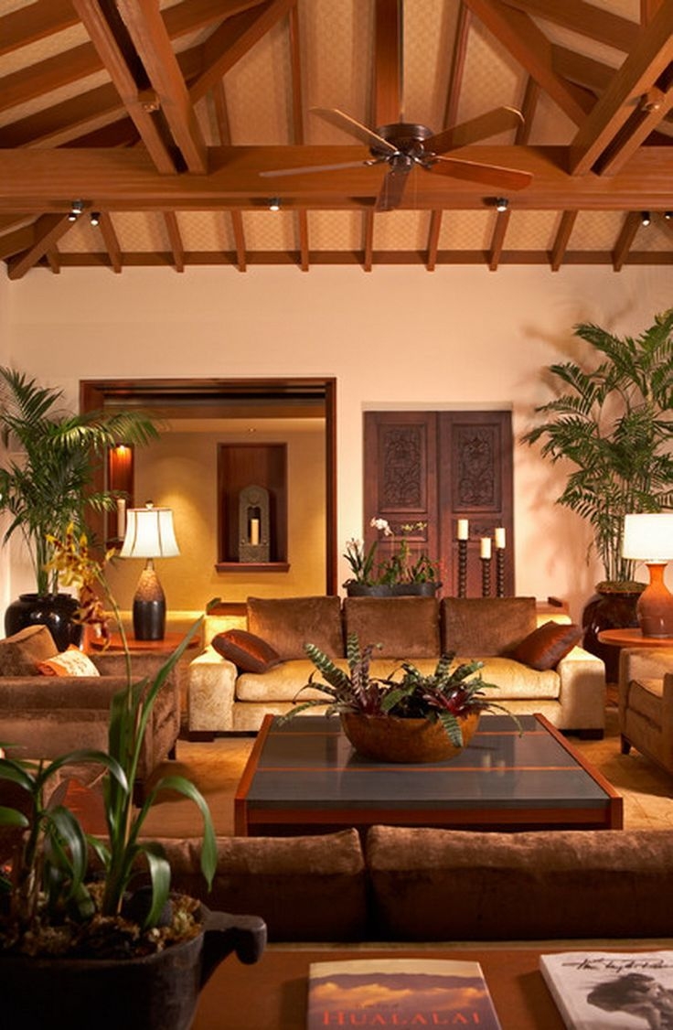 Tropical Home Decor Ideas Throughout Nice Tropical Style Living Room With Decorative Planters Ideas  Intended For Tropical Home Decor The Refreshing Tropical Home Décor